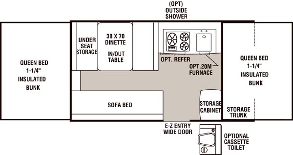 Viking Legend Tent Trailer floor plan